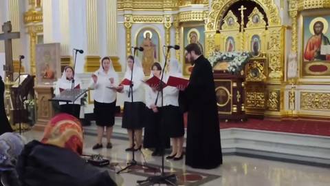 Вознесенский хор на Рождественском концерте в Богоявленском соборе