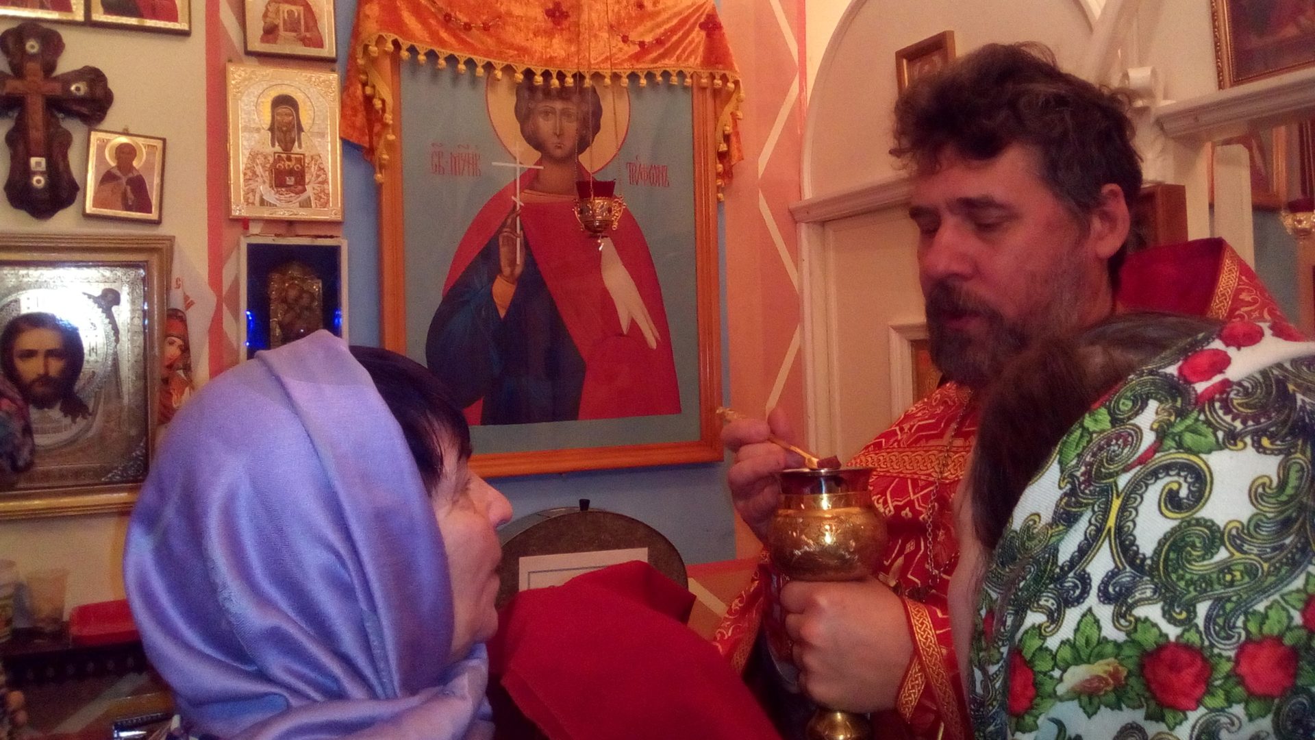 Божественная Литургия в храме мученика Трифона в день его памяти