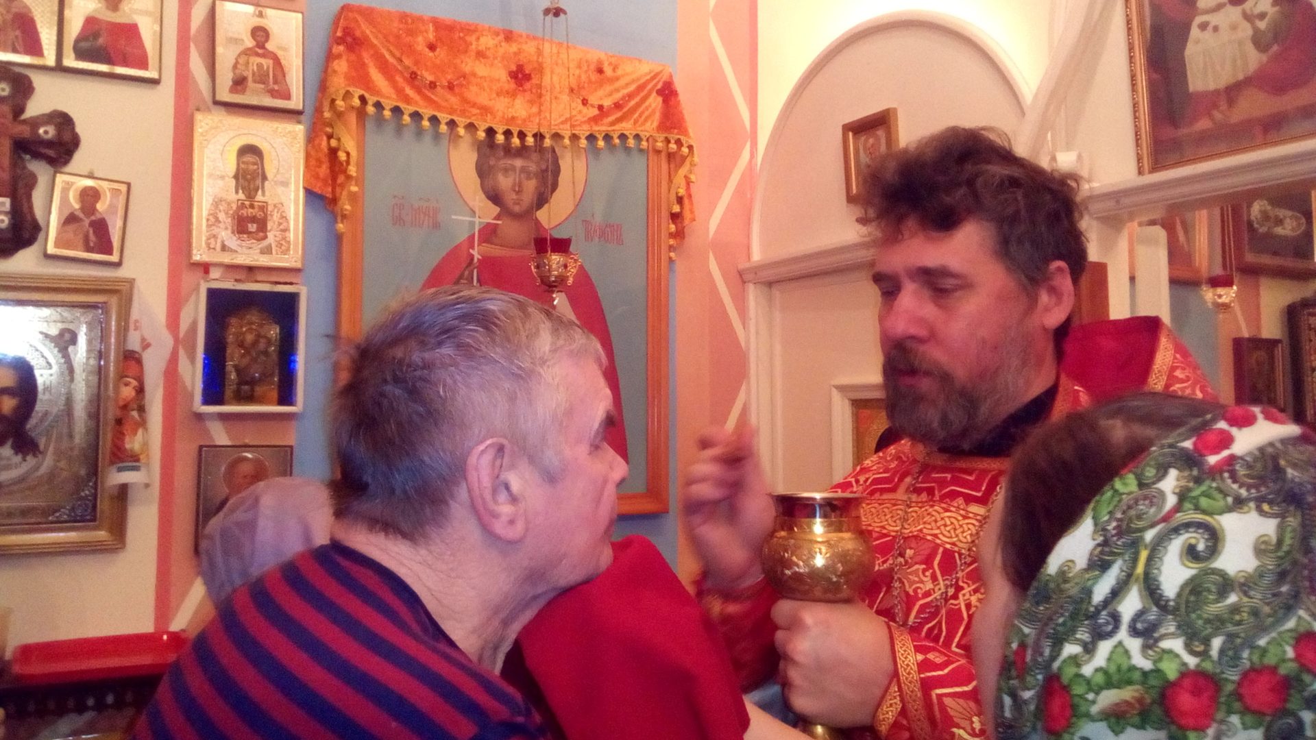 Божественная Литургия в храме мученика Трифона в день его памяти