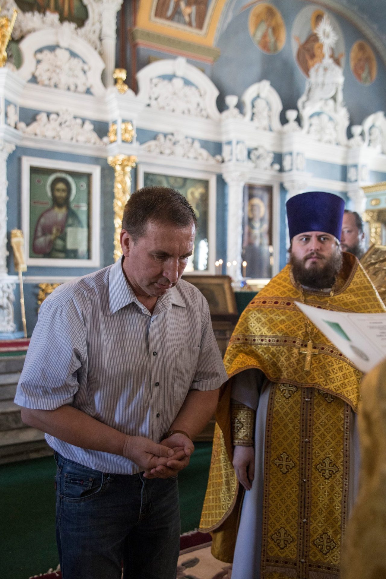 Награждение епископом Ферапонтом благодетелей храма Вознесения Господня г