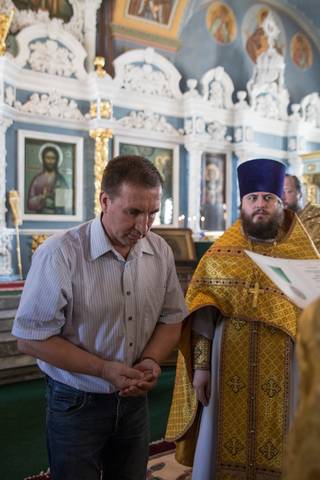 Награждение епископом Ферапонтом благодетелей храма Вознесения Господня г