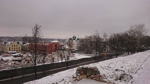 Установка крестов на главы Вознесенского храма